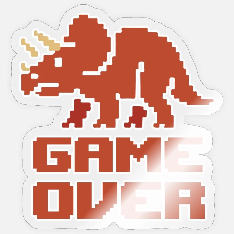 GAME OVER Sticker size S (10 x 10 cm)