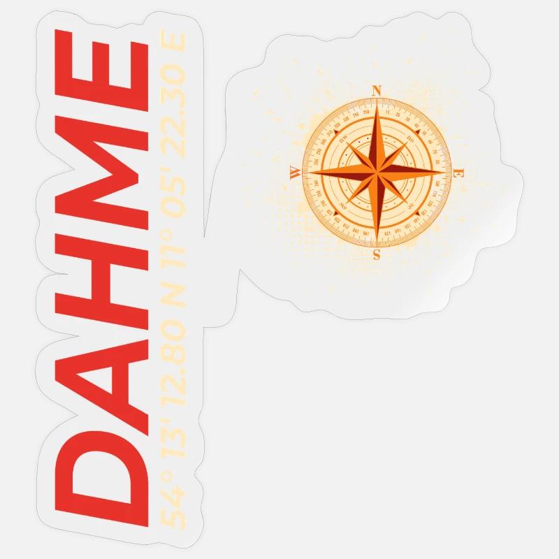Dahme - Sticker Größe S (10 x 10 cm) - Transparent glänzend