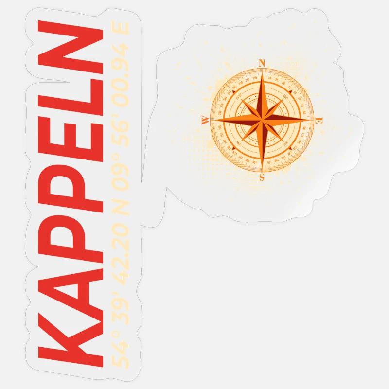 Kappeln - Sticker Größe S (10 x 10 cm) - Transparent glänzend
