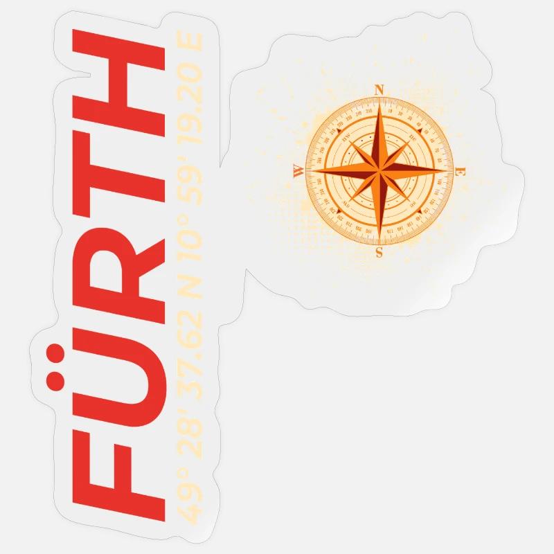 Fürth - Sticker Größe S (10 x 10 cm) - Transparent glänzend