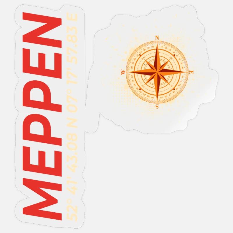 Meppen - Sticker Größe S (10 x 10 cm) - Transparent glänzend