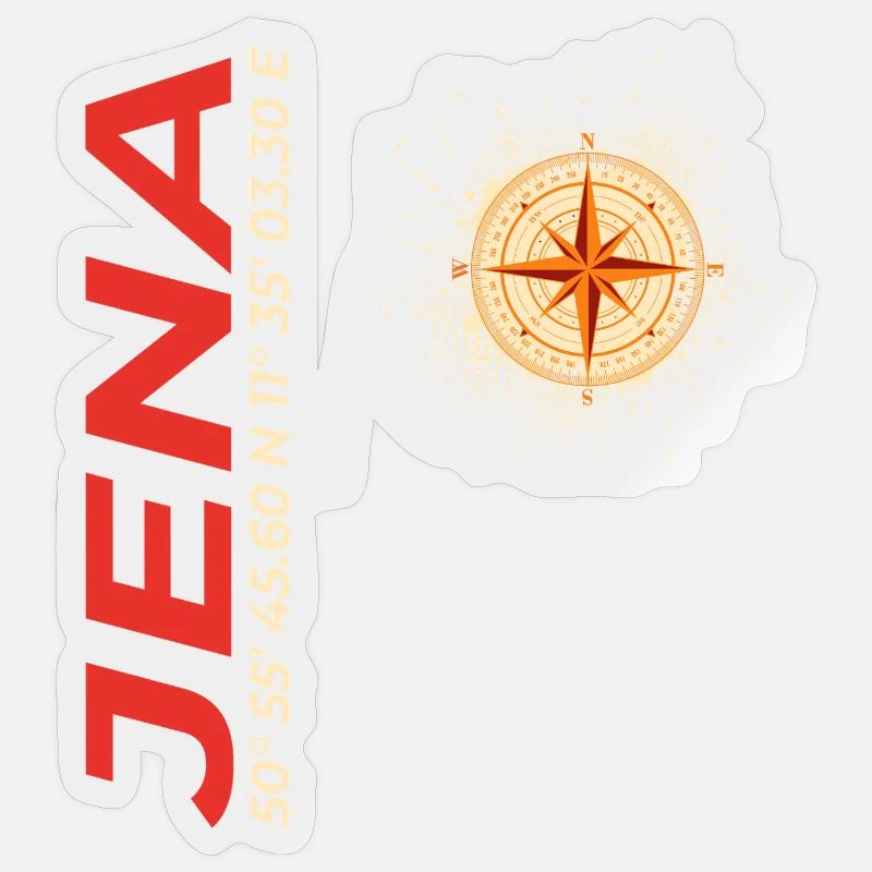 Jena - Sticker Größe S (10 x 10 cm) - Transparent glänzend