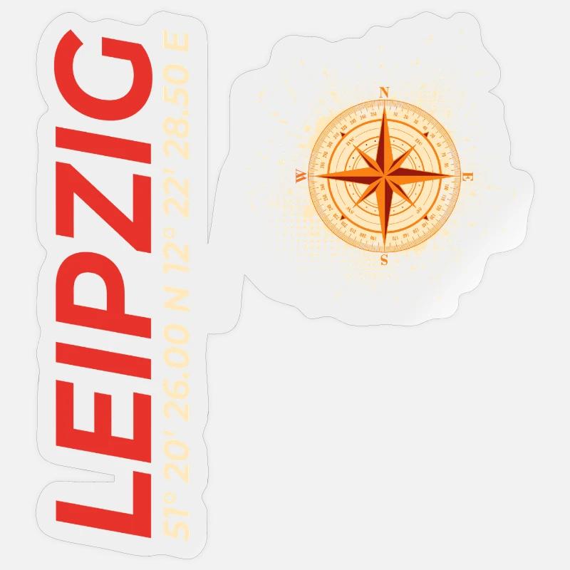 Leipzig - Sticker Größe S (10 x 10 cm) - Transparent glänzend
