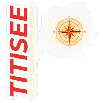 Titisee - Sticker Größe S (10 x 10 cm) - Transparent glänzend - Vorne