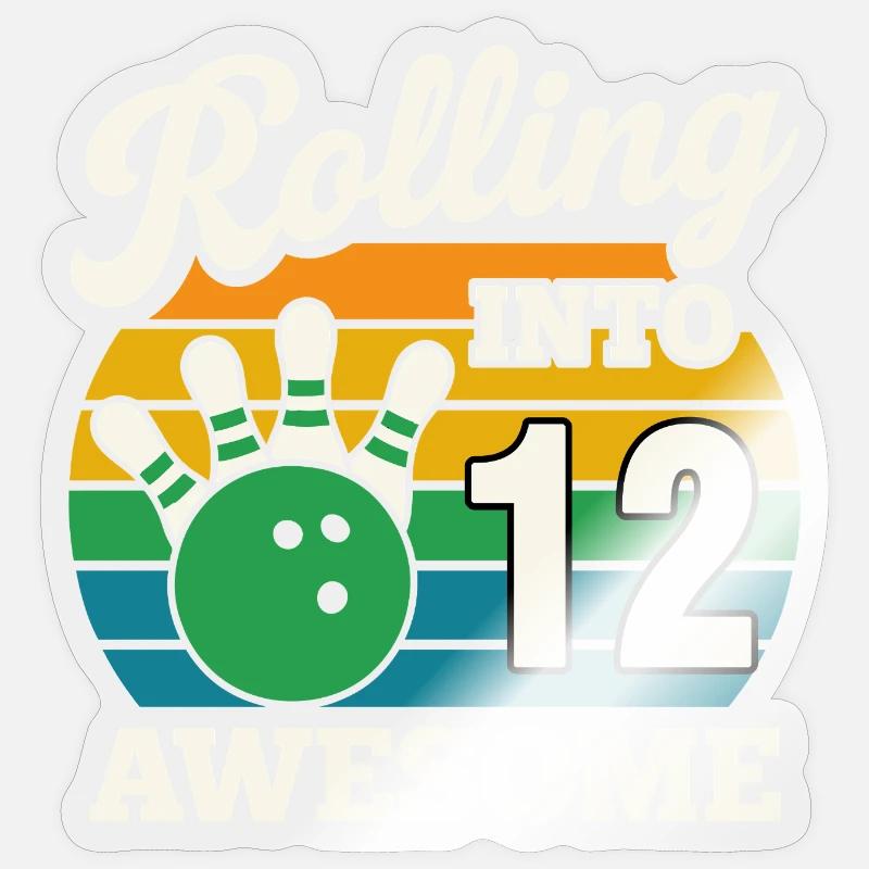 Célébration du bowling en 12 secondes Sticker taille S (10 x 10 cm)