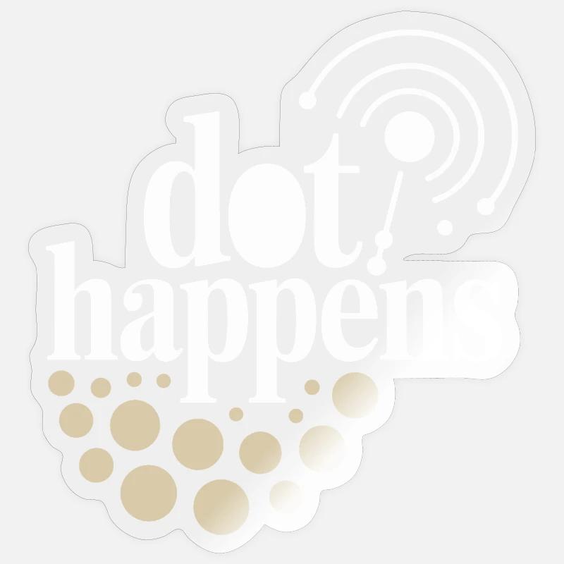 Dot Happens Morse Code Spaß - Sticker Größe S (10 x 10 cm) - Transparent glänzend