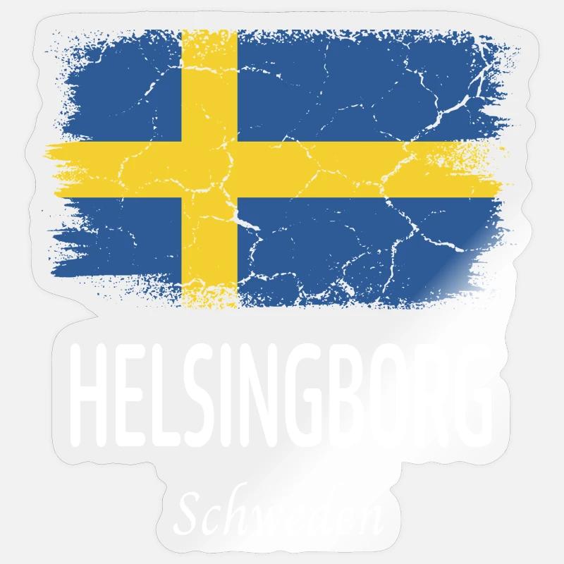 Helsingborg - Sticker taille S (10 x 10 cm) - brillant transparent