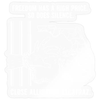 Alligator Alcatraz - Sticker size S (10 x 10 cm) - transparent glossy - Front