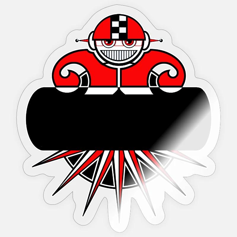 Customizable Stylized Robot Sticker size S (10 x 10 cm)