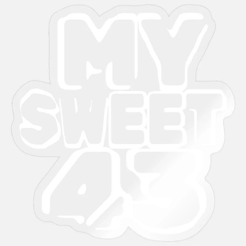 Sweet 43 - Sticker size S (10 x 10 cm) - transparent glossy