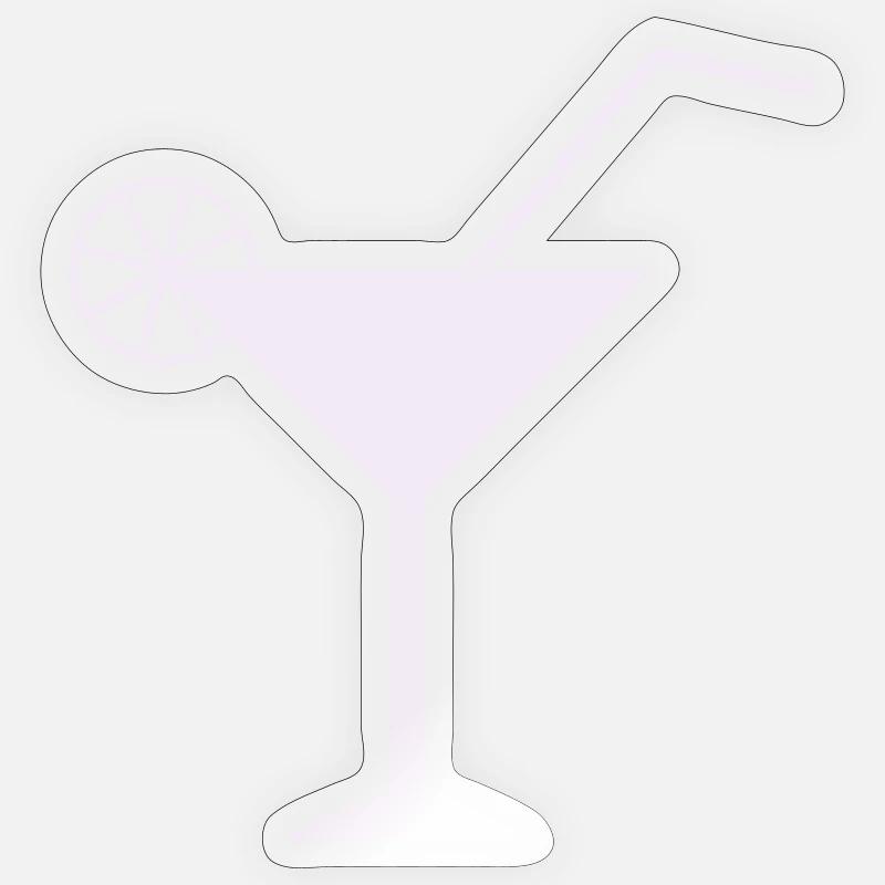 Design élégant de cocktail au citron - Sticker taille S (10 x 10 cm) - brillant transparent