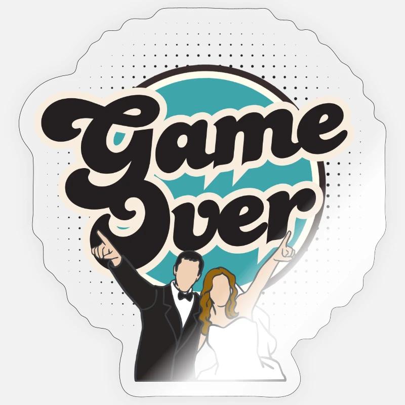 Game over Sticker size S (10 x 10 cm)
