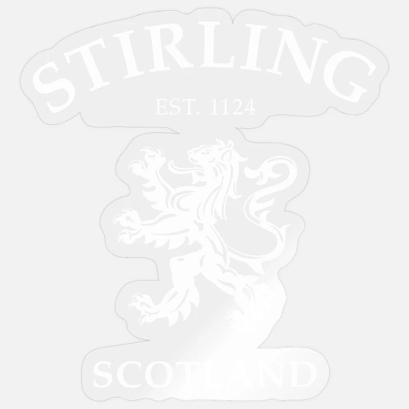 Stirling, Écosse - Sticker taille S (10 x 10 cm) - brillant transparent