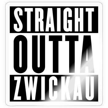 Tout droit sorti de Zwickau (couleurs changeantes) - Sticker taille S (10 x 10 cm) - brillant transparent - Devant