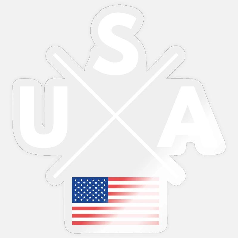Logo de la croix des États-Unis - Sticker taille S (10 x 10 cm) - brillant transparent