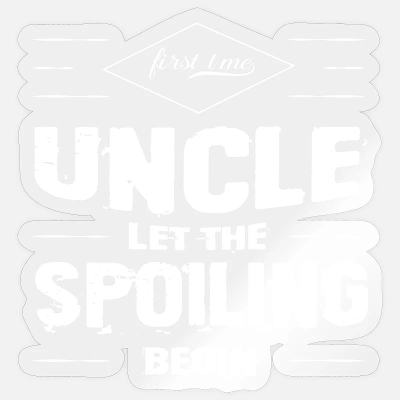 Onkel Geschenk Zum Ersten Mal Onkel - Sticker Größe S (10 x 10 cm) - Transparent glänzend