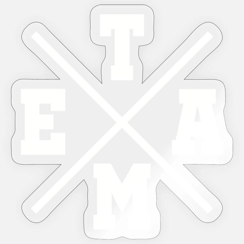 Équipe - Sticker taille S (10 x 10 cm) - brillant transparent
