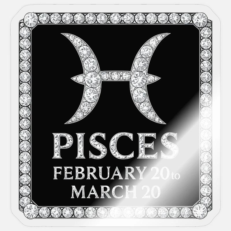 Zodiac sign Pisces - Sticker size S (10 x 10 cm) - transparent glossy