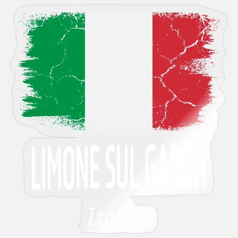Limone sul Garda - Sticker size S (10 x 10 cm) - transparent glossy