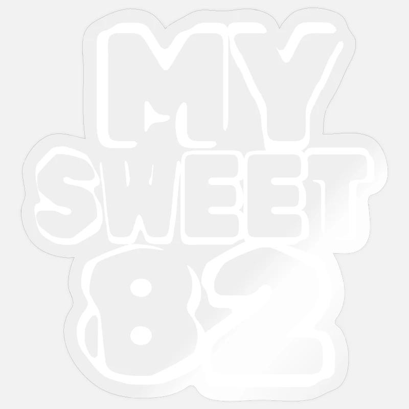 Geburtstag 82 Sticker Größe S (10 x 10 cm)