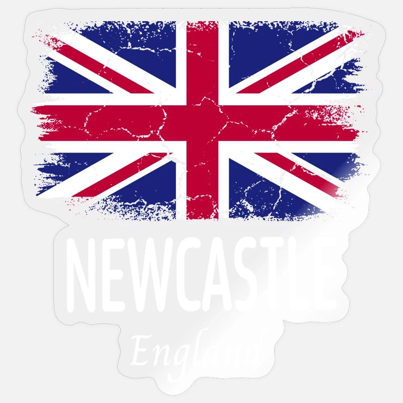 Newcastle - Sticker taille S (10 x 10 cm) - brillant transparent