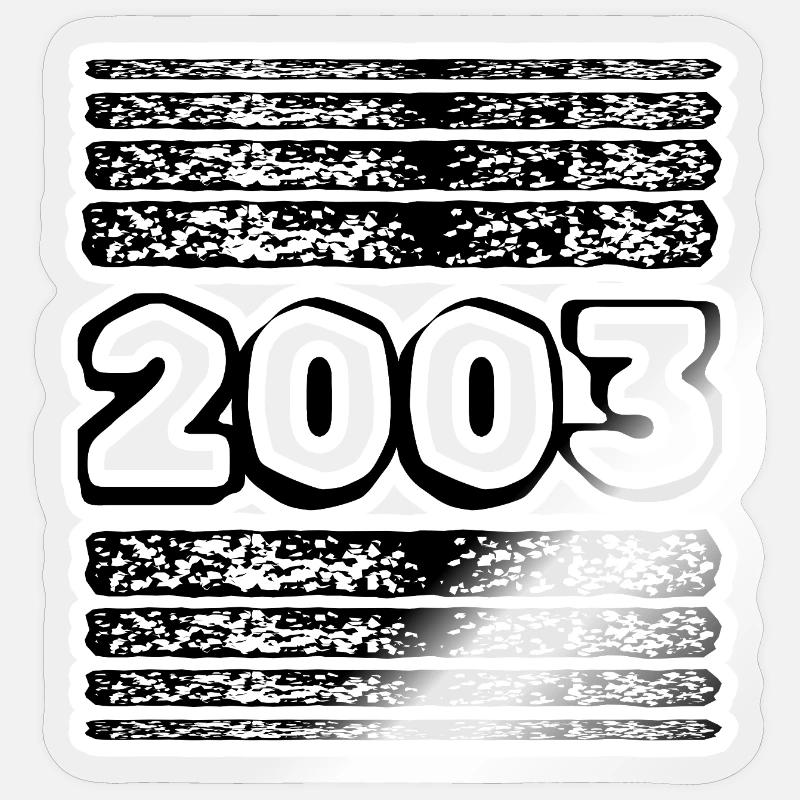 2003 2003 - Sticker size S (10 x 10 cm) - transparent glossy