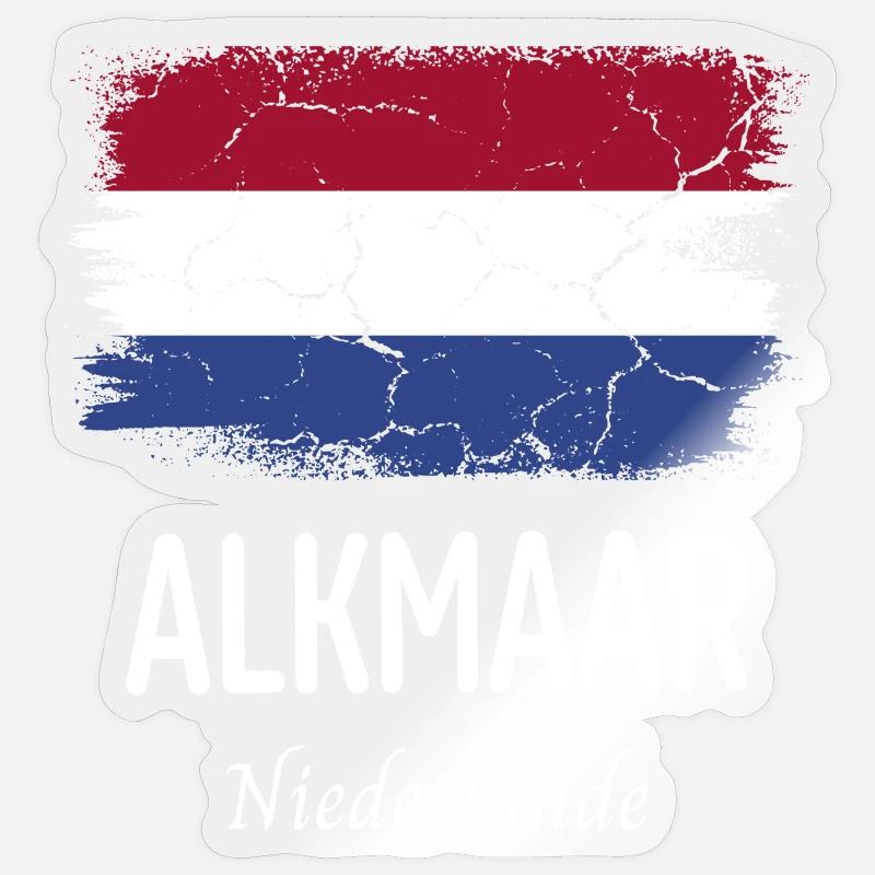 Alkmaar - Sticker taille S (10 x 10 cm) - brillant transparent