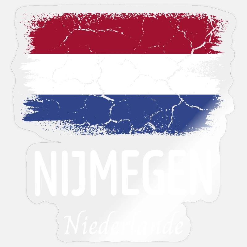 Nijmegen - Sticker Größe S (10 x 10 cm) - Transparent glänzend