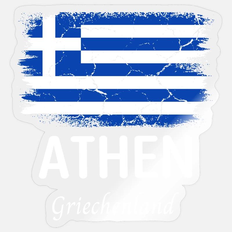 Athens - Sticker size S (10 x 10 cm) - transparent glossy