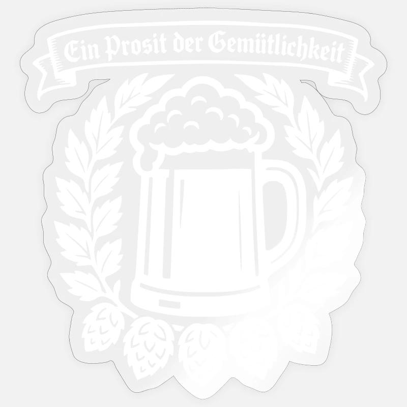 Ein Prosit der Gemütlichkeit - Sticker Größe S (10 x 10 cm) - Transparent glänzend