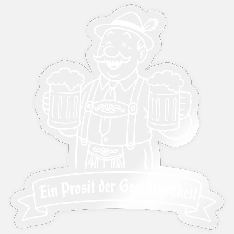 Herr Bier - Ein Prosit der Gemütlichkeit Sticker size S (10 x 10 cm)