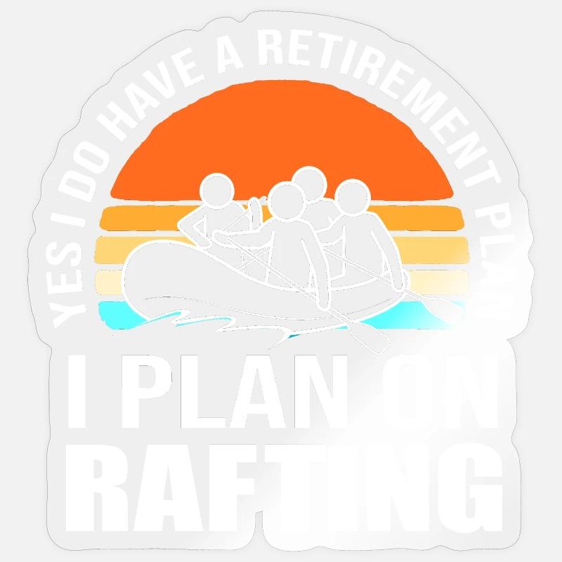 Paddelboot Kajakfahren Kajak Rafting - Sticker Größe S (10 x 10 cm) - Transparent glänzend