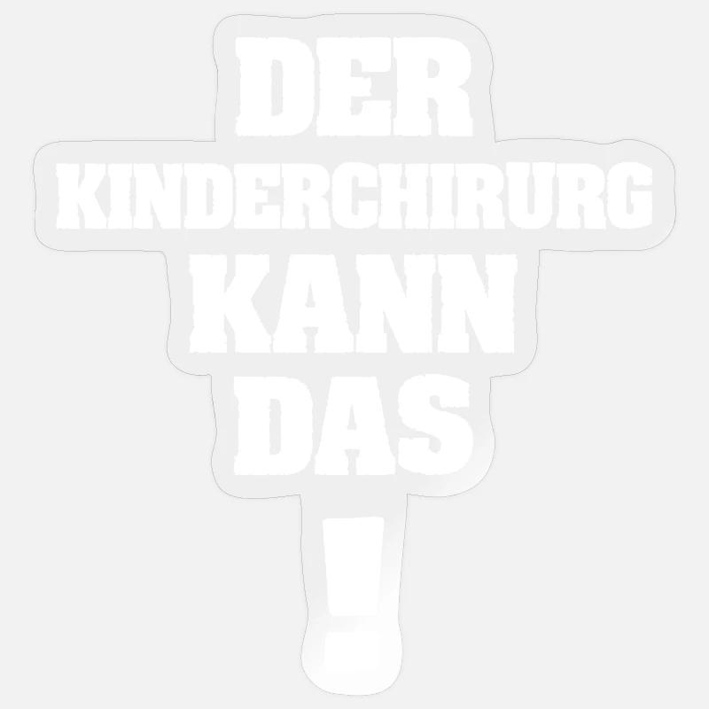 Kinderchirurg - Sticker Größe S (10 x 10 cm) - Transparent glänzend