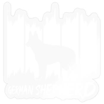 German Shepherd - Sticker size S (10 x 10 cm) - transparent glossy - Front