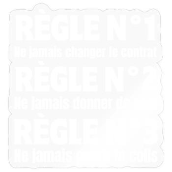 delivery person, postal worker, carrier - Sticker size S (10 x 10 cm) - transparent glossy - Front