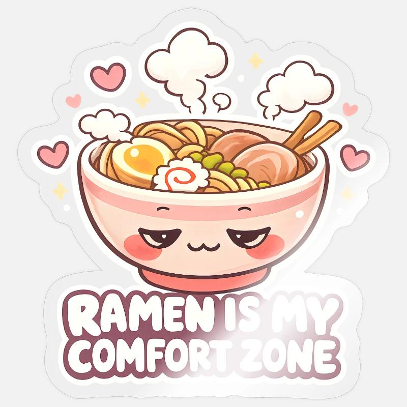 Le ramen est ma zone de confort Sticker taille S (10 x 10 cm)