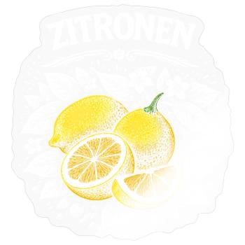 Lemon Power – Retro Fruit Illustration - Sticker size S (10 x 10 cm) - transparent glossy - Front