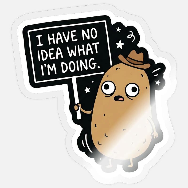 Je n’ai aucune idée de ce que je fais – Kar confus Sticker taille S (10 x 10 cm)