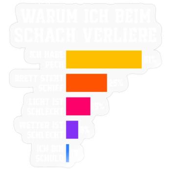 Warum ich beim Squash verliere Squash - Sticker Größe S (10 x 10 cm) - Transparent glänzend - Vorne