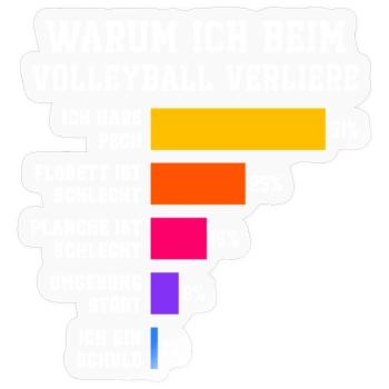 Warum ich beim Fechten verliere Fechten - Sticker Größe S (10 x 10 cm) - Transparent glänzend - Vorne