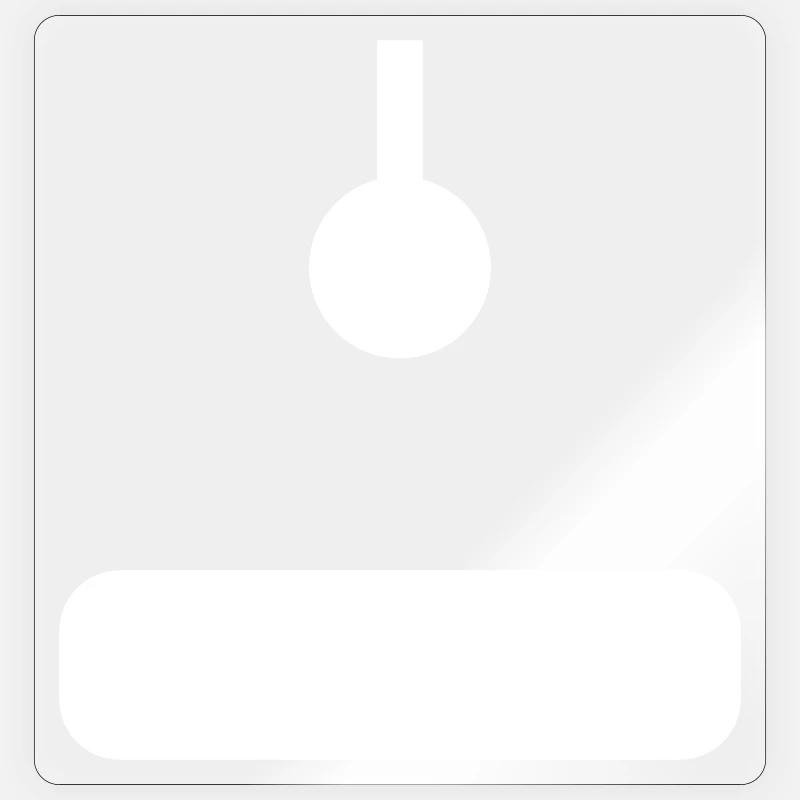 Joystick d’arcade blanc Sticker taille S (10 x 10 cm)