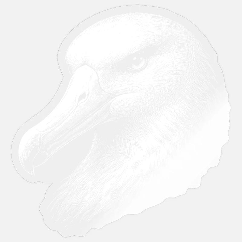 Albatross - Sticker taille S (10 x 10 cm) - brillant transparent
