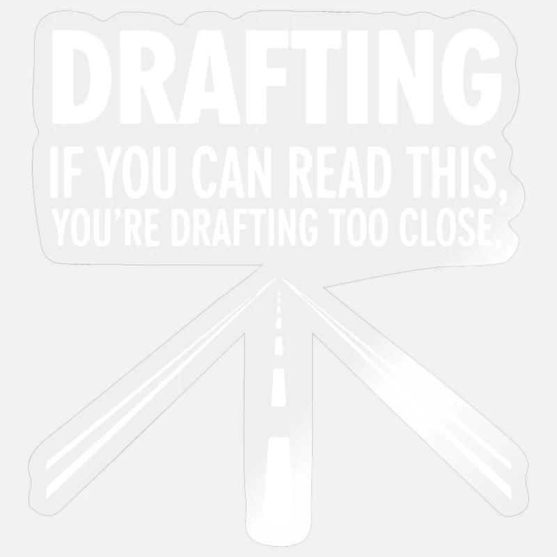 Drafting Roadway Tee - Sticker Größe S (10 x 10 cm) - Transparent glänzend