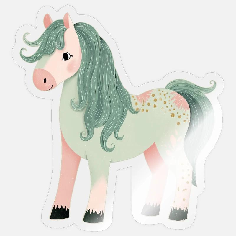 Cute Pony Sticker size S (10 x 10 cm)