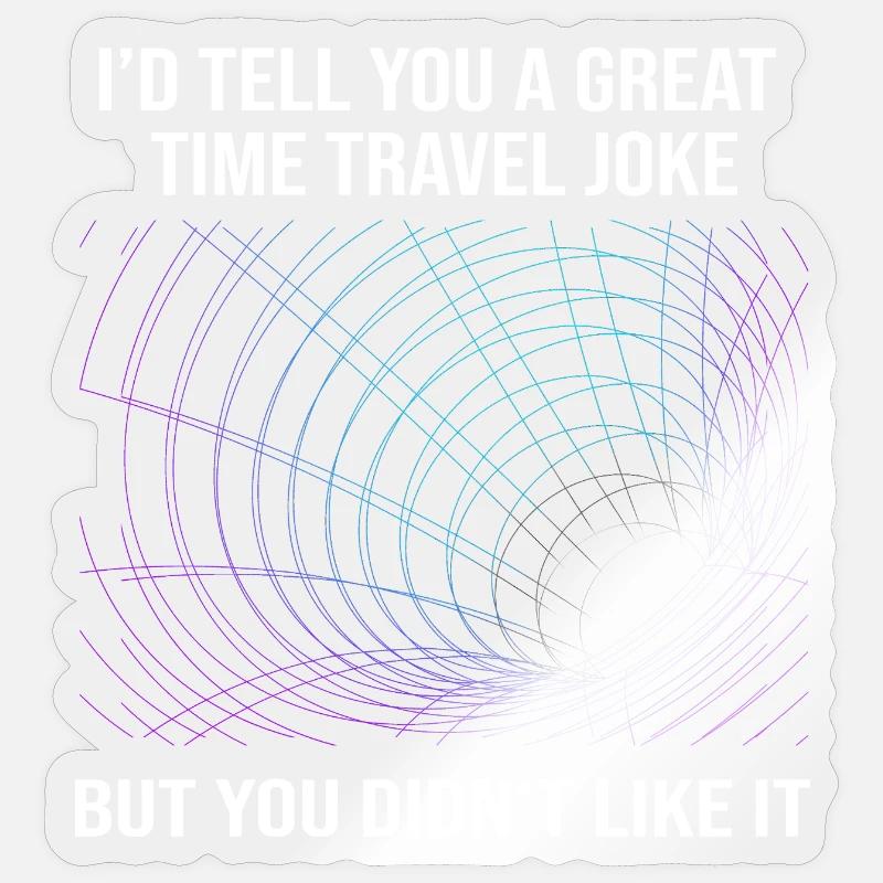 Zeitreise - Sticker Größe S (10 x 10 cm) - Transparent glänzend