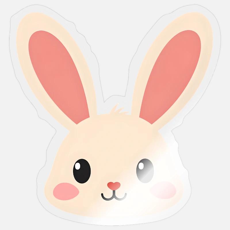 Rabbit Bunny - Sticker size S (10 x 10 cm) - transparent glossy