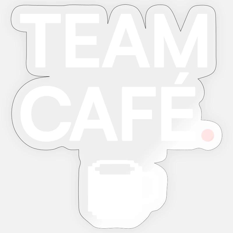 EAM CAFÉ | Humour café minimal - Sticker taille S (10 x 10 cm) - brillant transparent