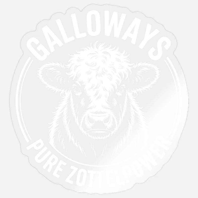 Galloway Beef Head Sticker size S (10 x 10 cm)