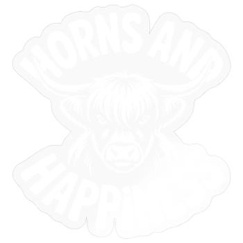 Highland Cow / Highland Beef – I Love Highlands - Sticker size S (10 x 10 cm) - transparent glossy - Front