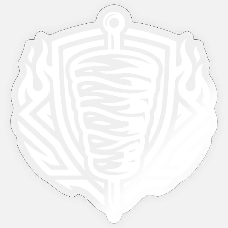 Doner Kebab Skewer Symbol - Sticker size S (10 x 10 cm) - transparent glossy